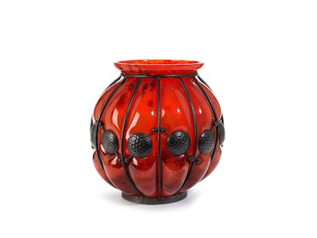 Kugelförmige Art déco-Vase, Louis Majorelle
